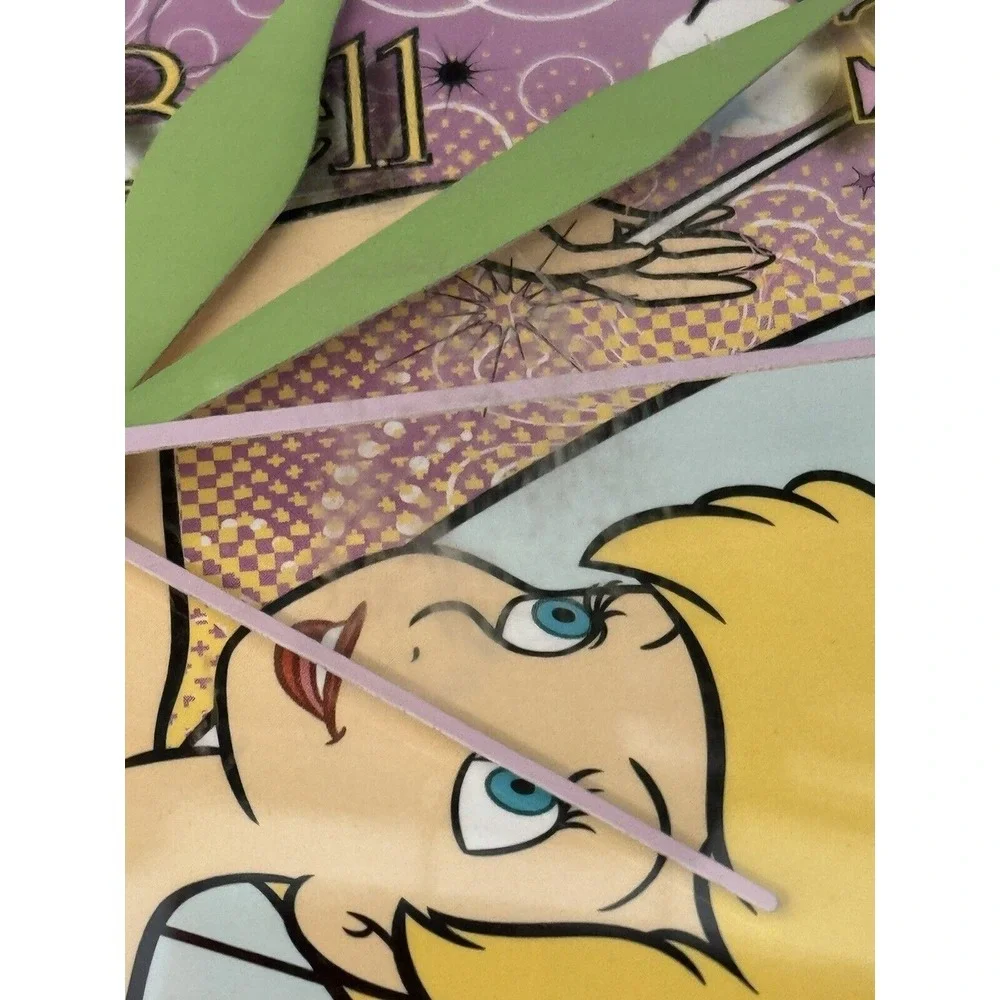 Disney Tinkerbell Large Battery Operated‎ Alarm Clock for Table or Wall Working